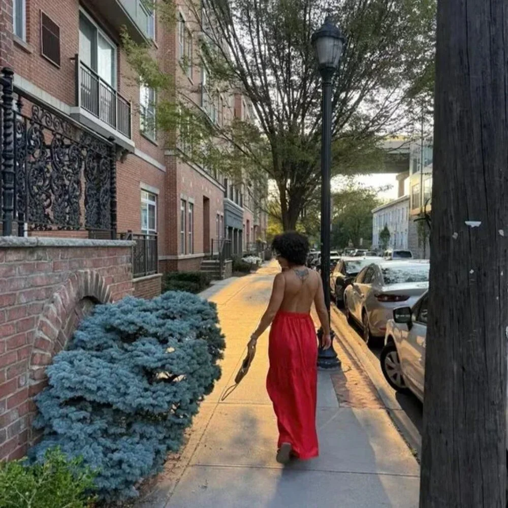 Commense Solid Backless Long Dress Red - Size L (NWT) - Picture 5 of 5